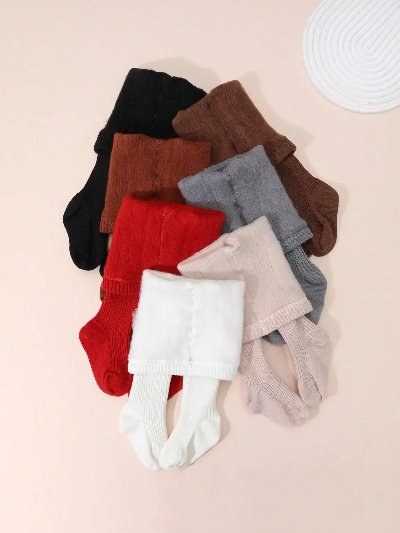 1 Stück Kinder-Strumpfhose mit vertikalen Rippen und Fleece-Futter, einfarbig, warm, weich, bequem, Leggings für Herbst und Winter, ideal für den täglichen Gebrauch im Freien. – Detail 14