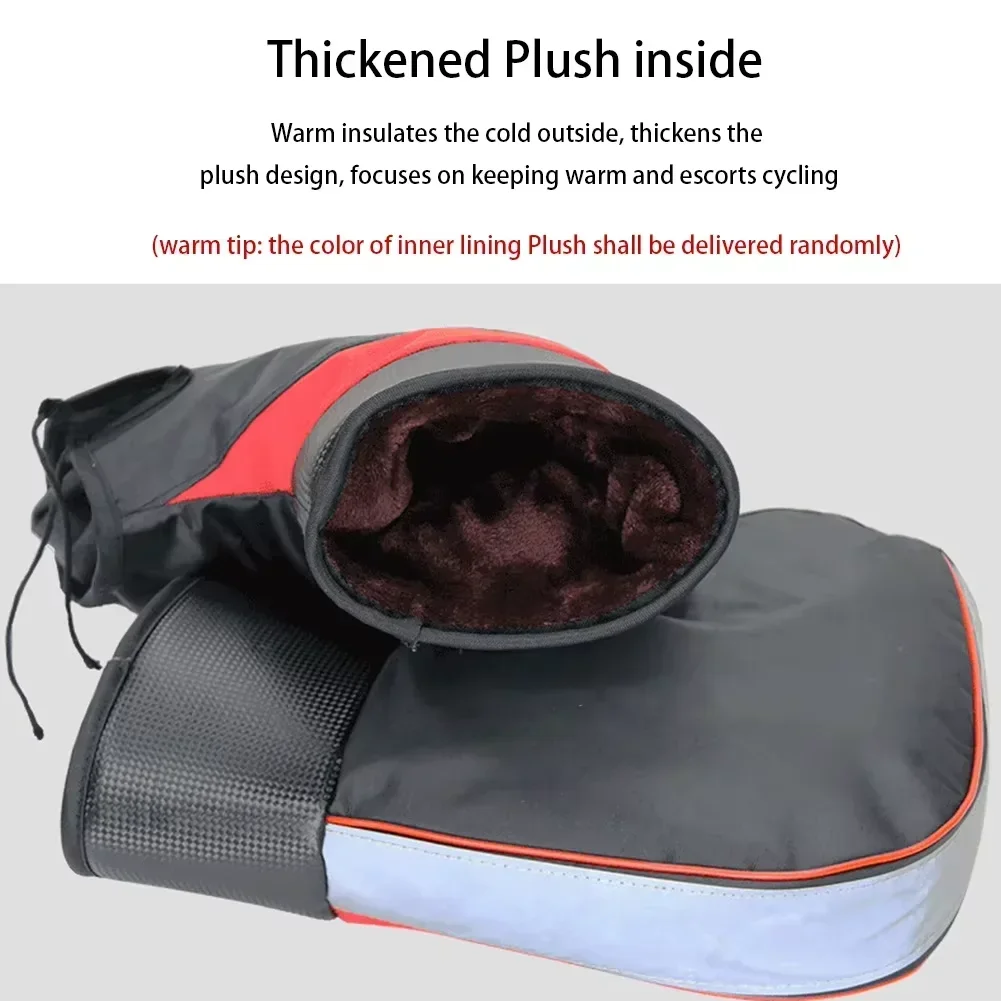 

1Pair Motorcycle Handlebar Muffs Protective Motorcycle Scooter Thick Warm Grip Handle Bar Muff Rainproof Winter Warmer Gloves
