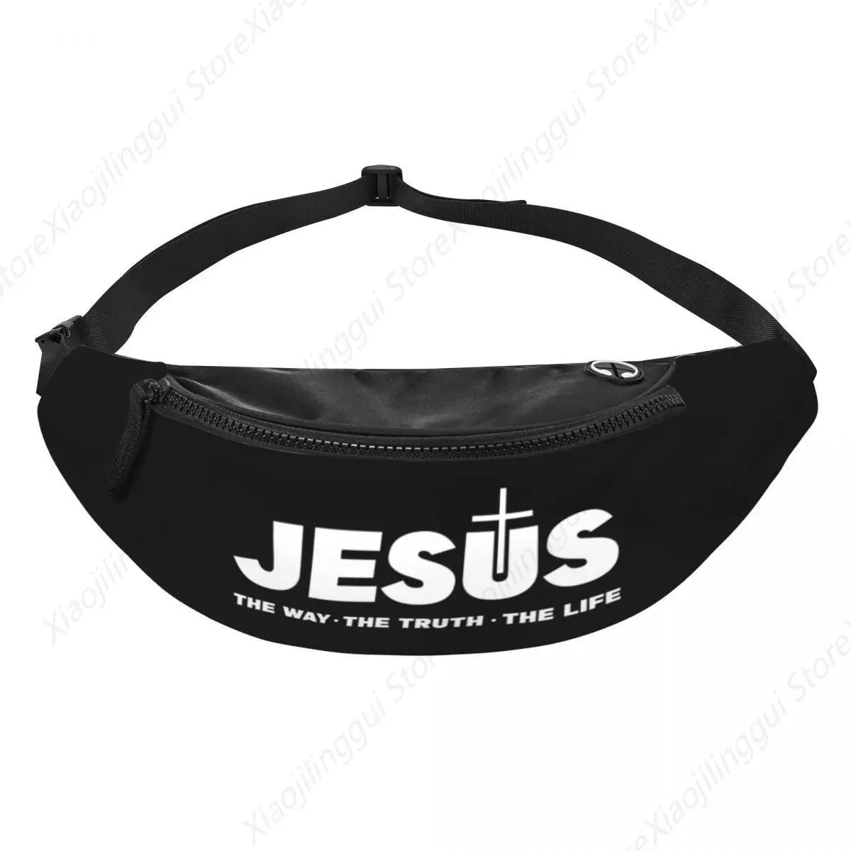 The Way Truth Life Jesus Christ Fanny Pack for Men Women Christian Faith Crossbody Waist Bag Cycling Camping Phone Money Pouch