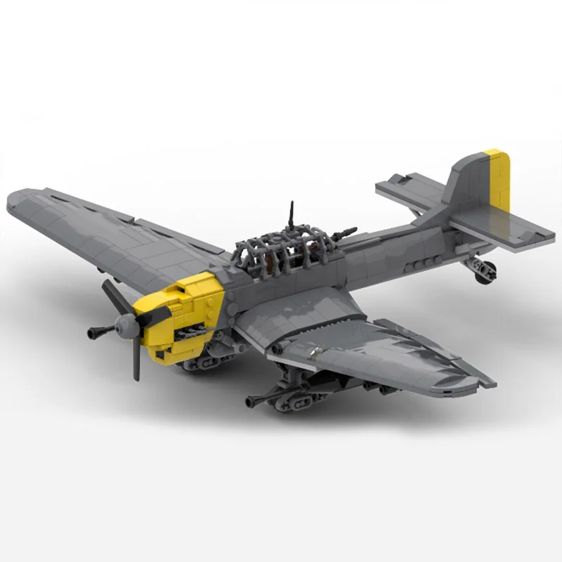 

639 шт. WW2 Военная игрушка MOC Junkers Ju 87 стрека B-2 модель бомбардировщика DIY креативные идеи высокотехнологичные детские игрушки подарок истребитель самолёт блоки