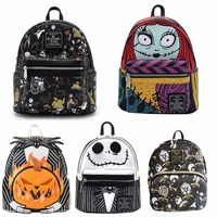 The Nightmare Before Christmas Tarot Mini Backpack Cosplay Leather Bag Sally Funny Backpack Halloween Cosplay Props Gift