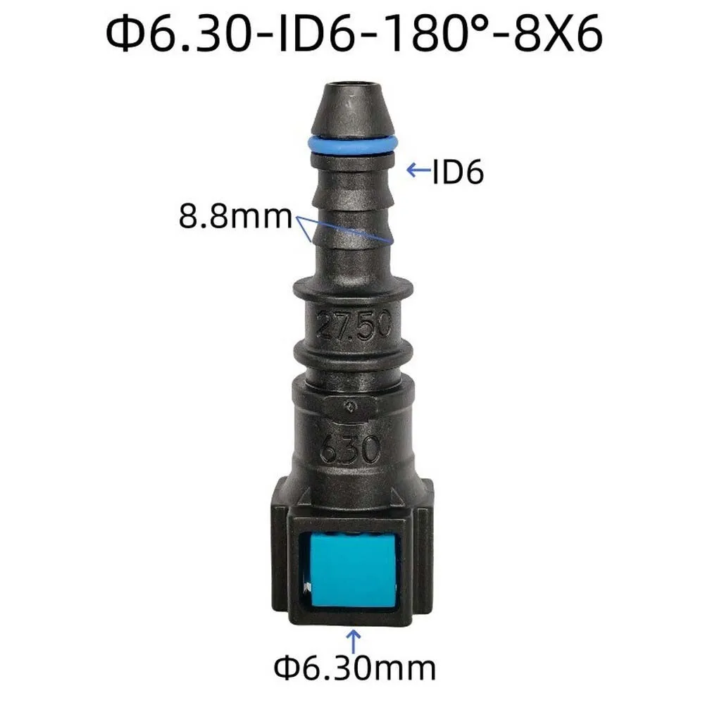 Reliable 6.30mm ID Fuel Line Quick Connector Plastic Female Extended Length For Automotive Vehicle Gas Diesel System Secure Join
