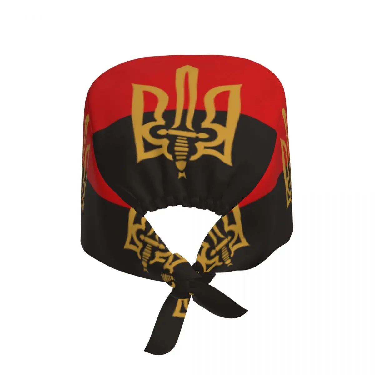 Stylized Tryzub And Red Black Working Cap Surgical Hats Coat Of Arms Ukraine Flag Operating Room Cap Operator Hats Lab Works Hat