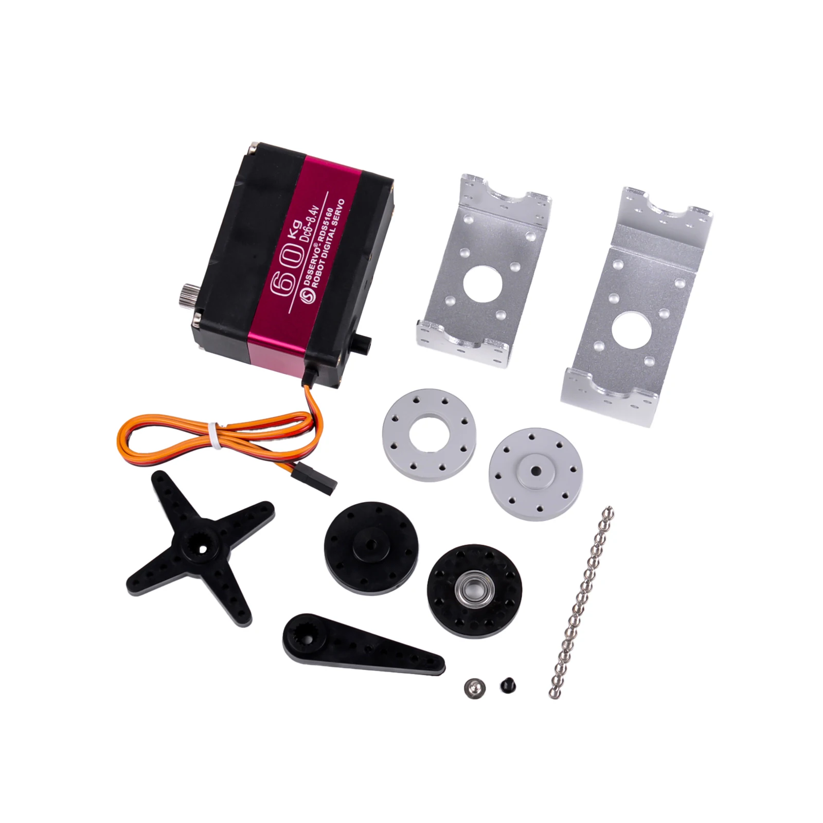 

RDS5160 60KG Digital Robot Servo 270/180 Degree High Torque Metal Gear 7.4V With 18T Arm U Shape Bracket For DIY Robotics