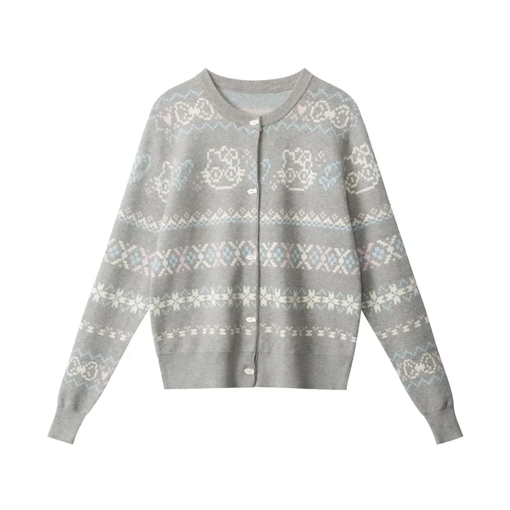 

Color Block Retro Cardican Sweaters Coats Trending Knitted Women Girls' Winter Clothes Winter Fall Tops Pullovers Office Ladies