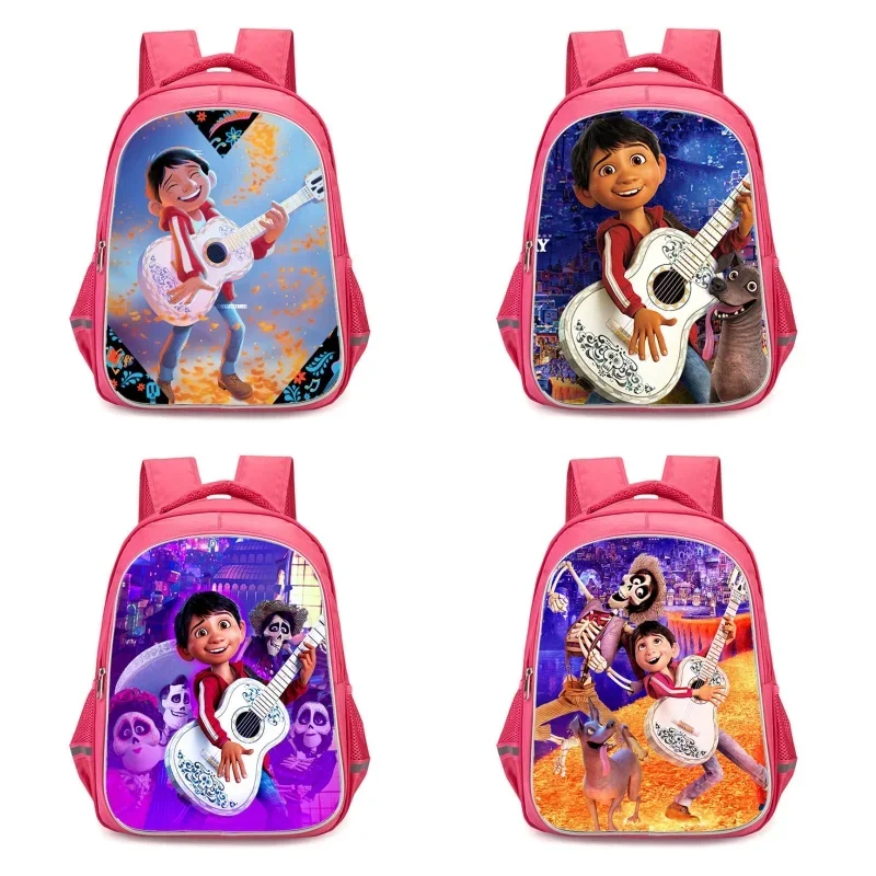 16-inch C-Coco School Bags with Double Zipper Pocket,Orthopedic Cartoon Bags for Boys Girls,Durable Kids Bags for Pupil Students