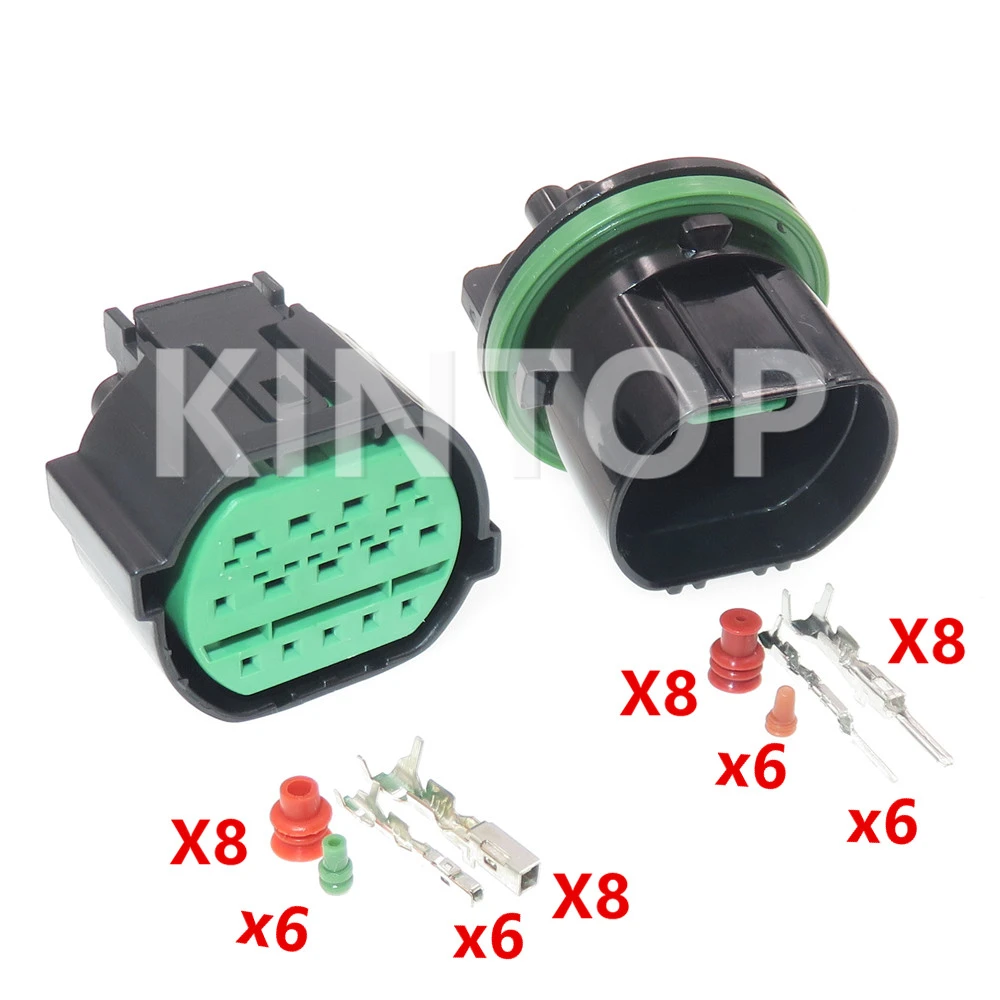 1 Set 14 Pins Car LampLight Connector For Hyundai KIA GL301-14021 GL291-14021 Auto Headlight Waterproof Wire Socket AC Assembly