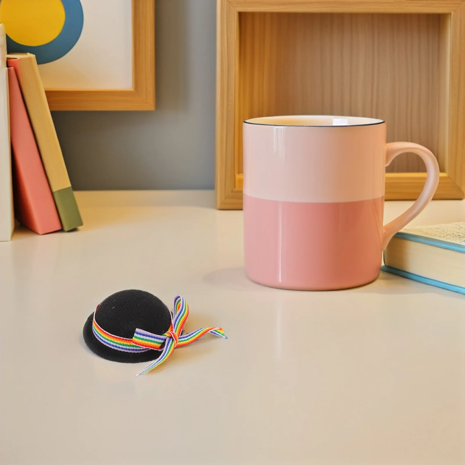 

4 шт., мини-черные формальные цилиндры, фетровые миниатюрные шляпы, красочная лента для поделок, украшений, сменная мини-шляпа для