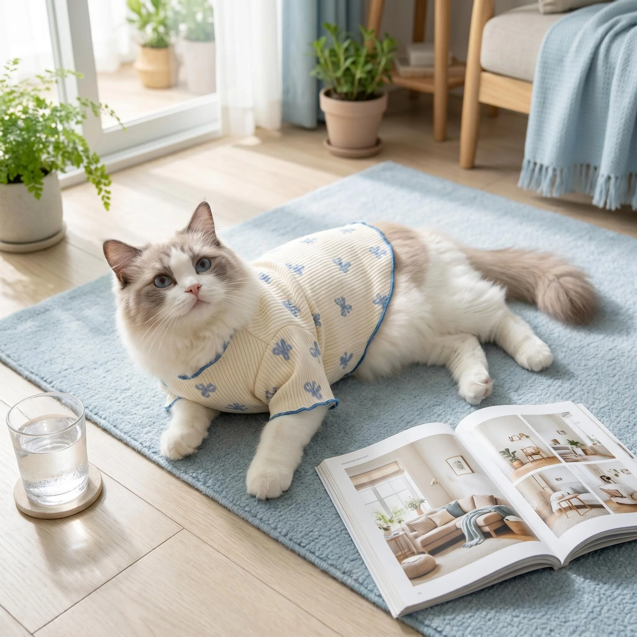1 Stück süßes Hunde-T-Shirt, atmungsaktive, elastische Haustierweste, weich, dehnbar, geeignet für kleine Hunde und Katzen, perfekt für den Sommer – Detail 2