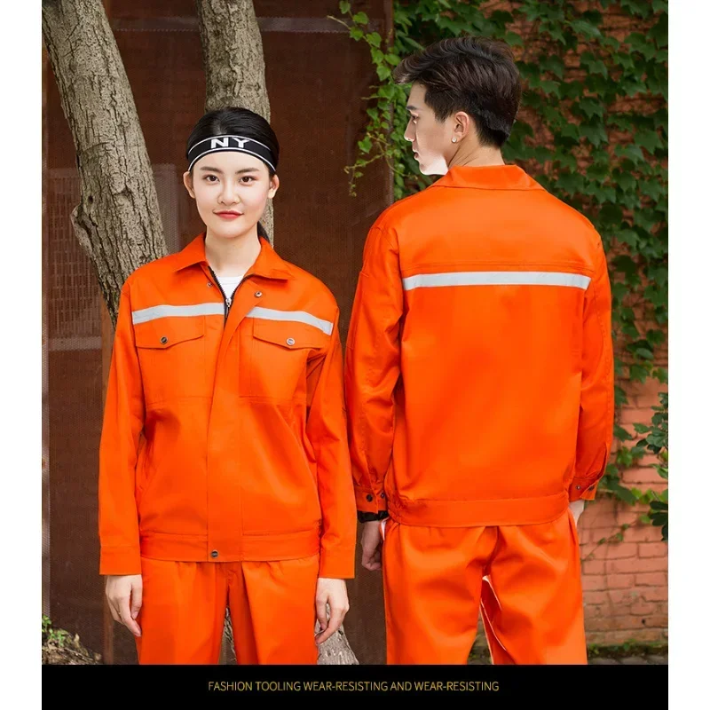 

Free Shipping Wear-Resistant Spring And Autumn Reflective Strip Factory Labor Protection Service Highway Administration Suit