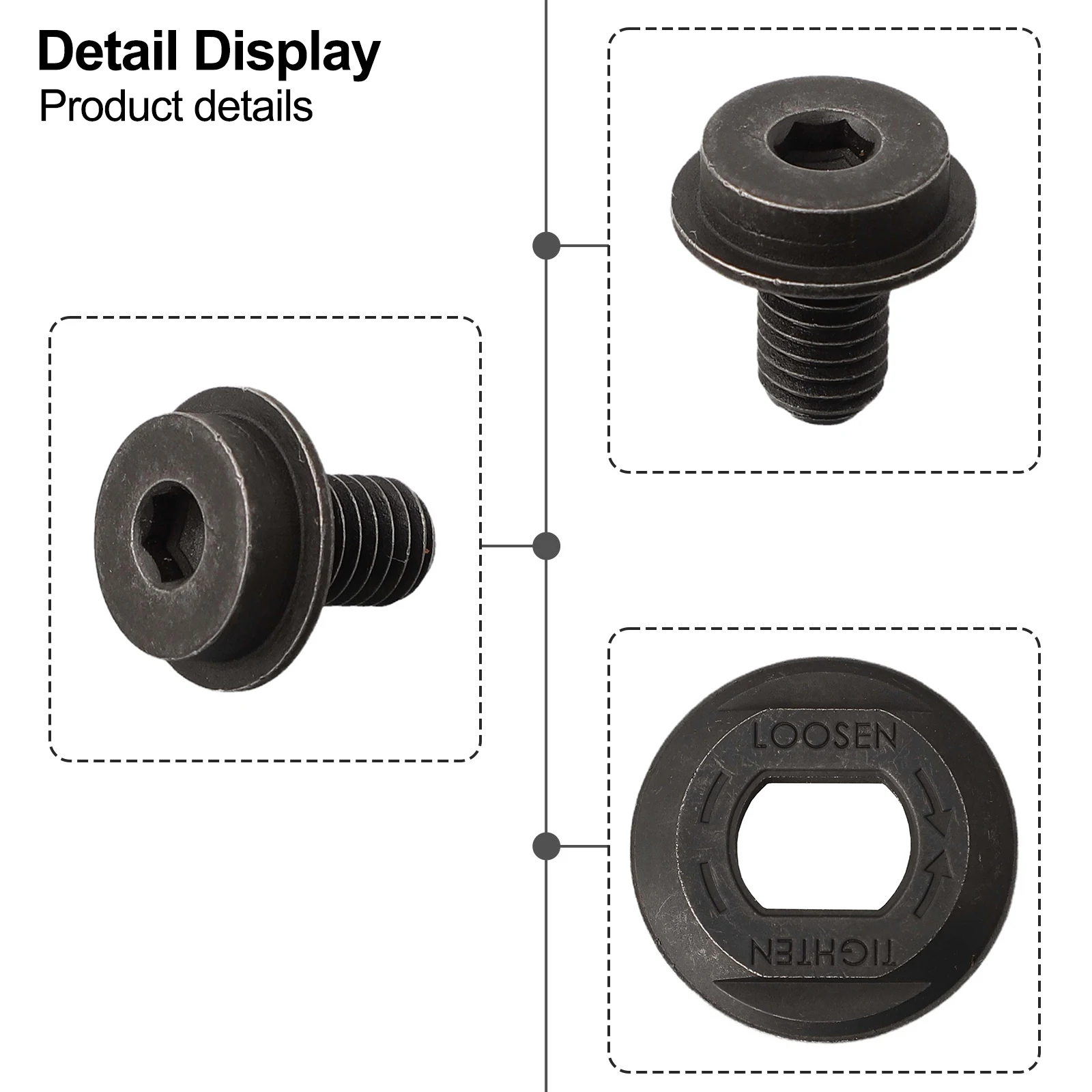 Confirm Before Purchase For Circular Saw Blade Clamp Bolt Alloy Steel Black Color Brand New Manual Measurement