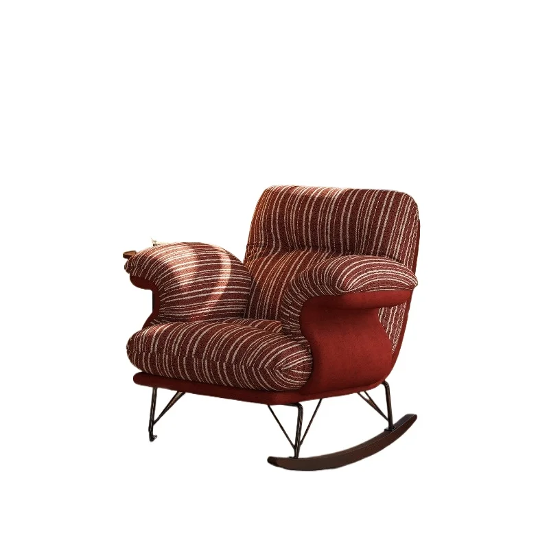 

Retro single rocking chair adult reclining chair balcony living room leisure sofa reclining and sleeping antique lazy rocking