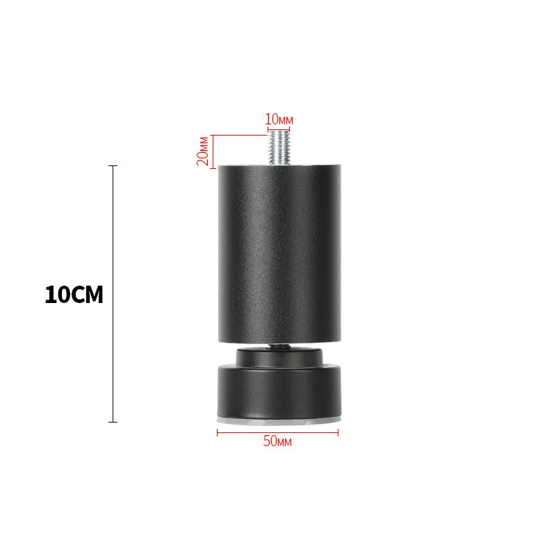 4Pcs/Set Adjustable Furniture Support Foot Aluminum Alloy Round Tube Bracket Heightened Washing Machine Refrigerator Feet image 6