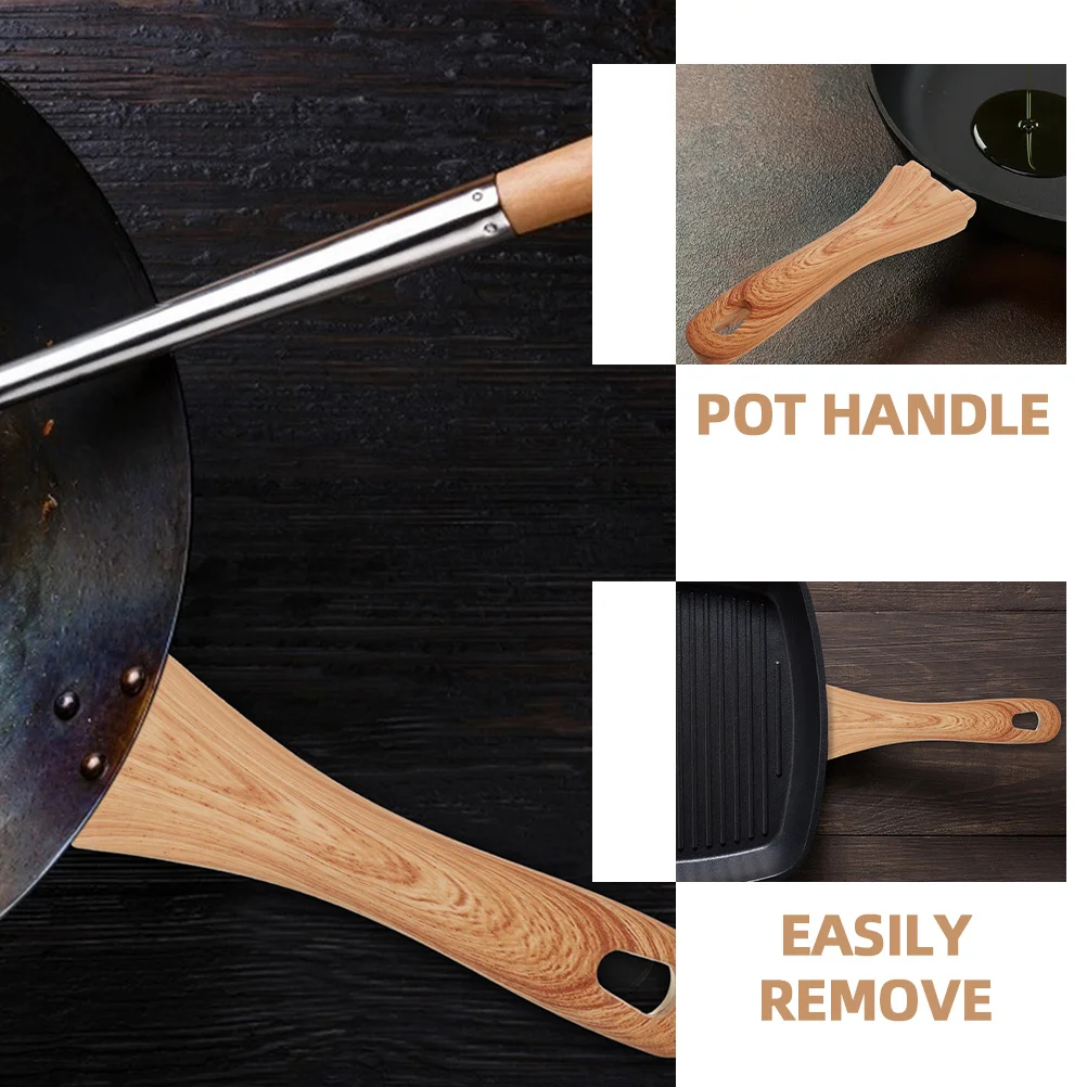 

2Pcs Detachable Pot Handle Replacement Pan Handle Heat Resistant Anti Scalding Bakelite Pot Grip Cookware Accessories Kitchen