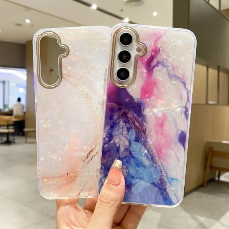 Rainbow Aurora Leopard Case For Samsung S24 Ultra S23 FE S22 Plus A55 A54 A53 A52 A35 A34 A25 A24 A23 A15 A14 A13 Marble Cover