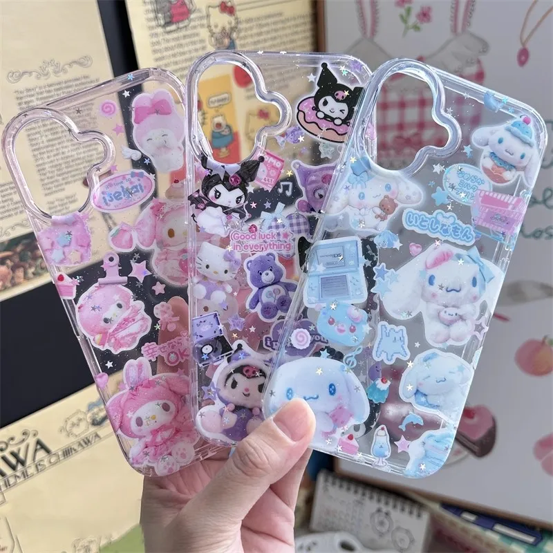 Shining Hellos Kitty Kuromis Melodys Phone Case For Samsung Galaxy S25 S24 S23 S22 S21 Note20 Edge P