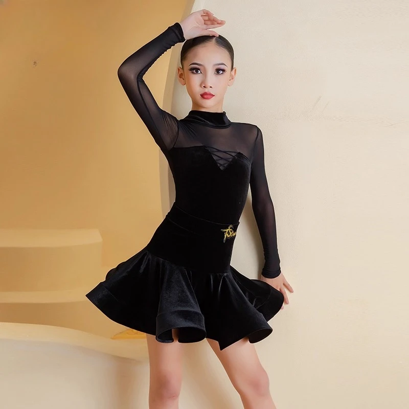 robe-de-danse-latine-pour-filles-nouvelle-robe-d'entrainement-haut-de-gamme-pour-enfants-robe-de-danse-d'automne-et-d'hiver