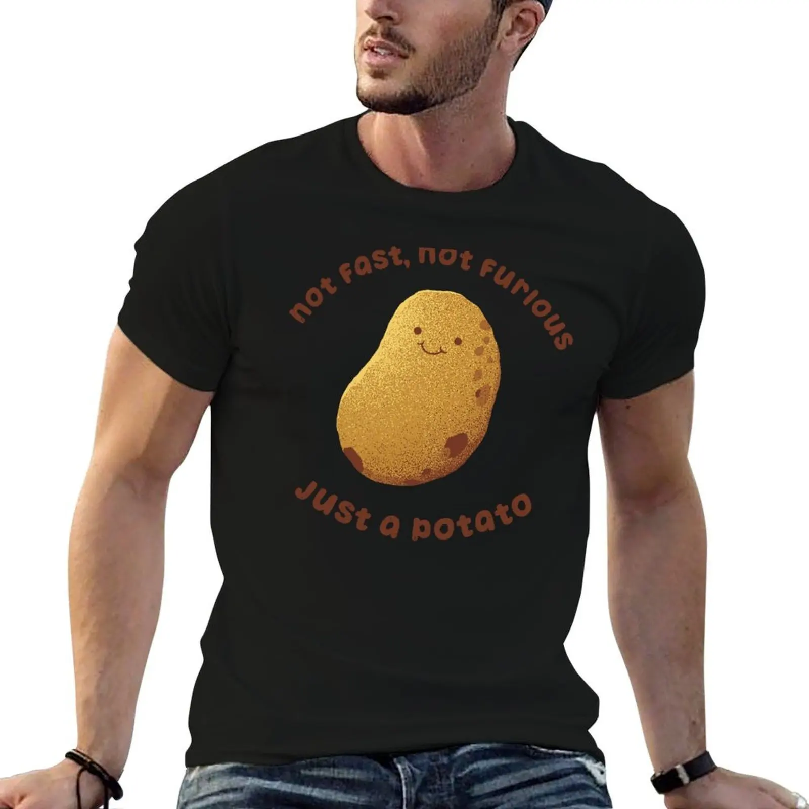 Camiseta Not Fast Not Furious, Just a Potato de Tobe Fonseca, camiseta para hombre, camisetas de lujo para hombre, camiseta gráfica para hombre