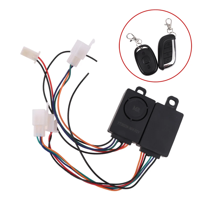 Smart Electric Scooter Bicycle Security Anti Lost Remote Control Detector Alarm 36V-72V 125dB E-Bike Anti-theft Alarm System