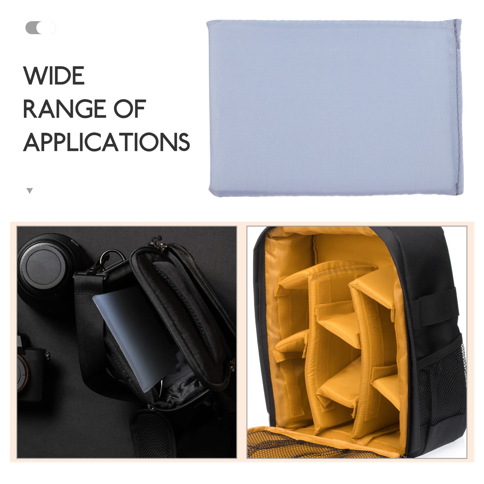 

4Pcs Camera Bag Inserts Adjustable Dividers Shockproof Padding Protective Inner Liner Camera Backpack Organizer Case Accessories
