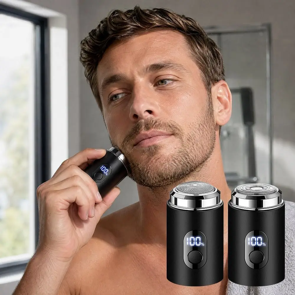 Type-c Charging Electric Shaver LED Digital Display Waterproof Mini Handheld Shaver Smooth Shave Wet Dry Shaver