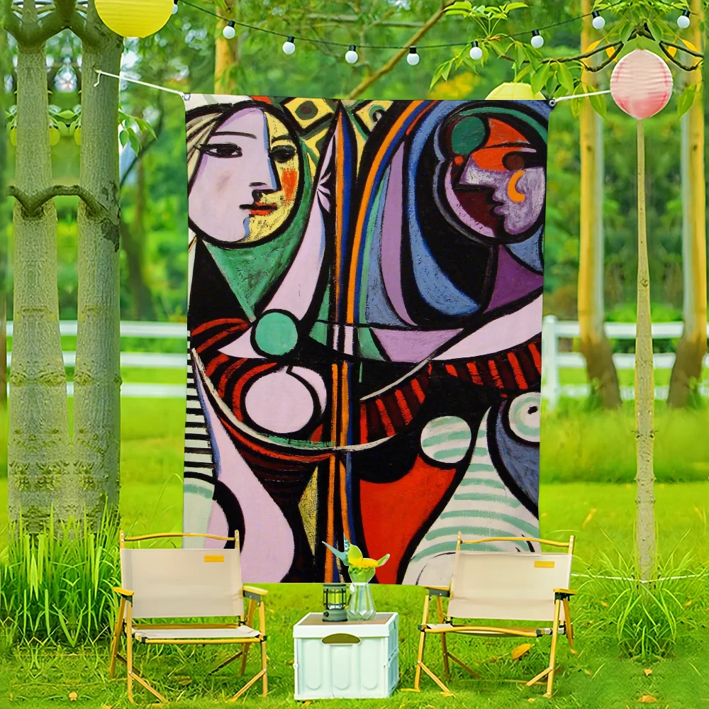 Picasso Related Art Paintings flag High End Quality Living Room Home Banner Printing Artistic Atmosphere Style Camping