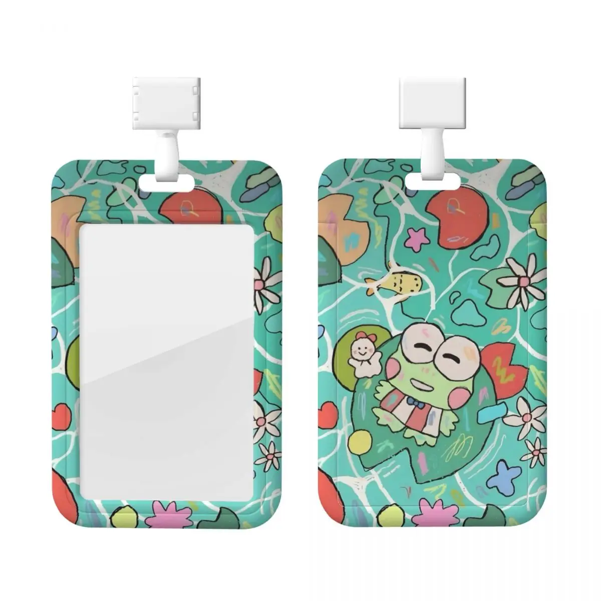 

Custom Cute Kerokero Keroppi Card Badge Holder For Office Card Holder Unisex Neck Lanyard Credit Card Holders Neck Strap