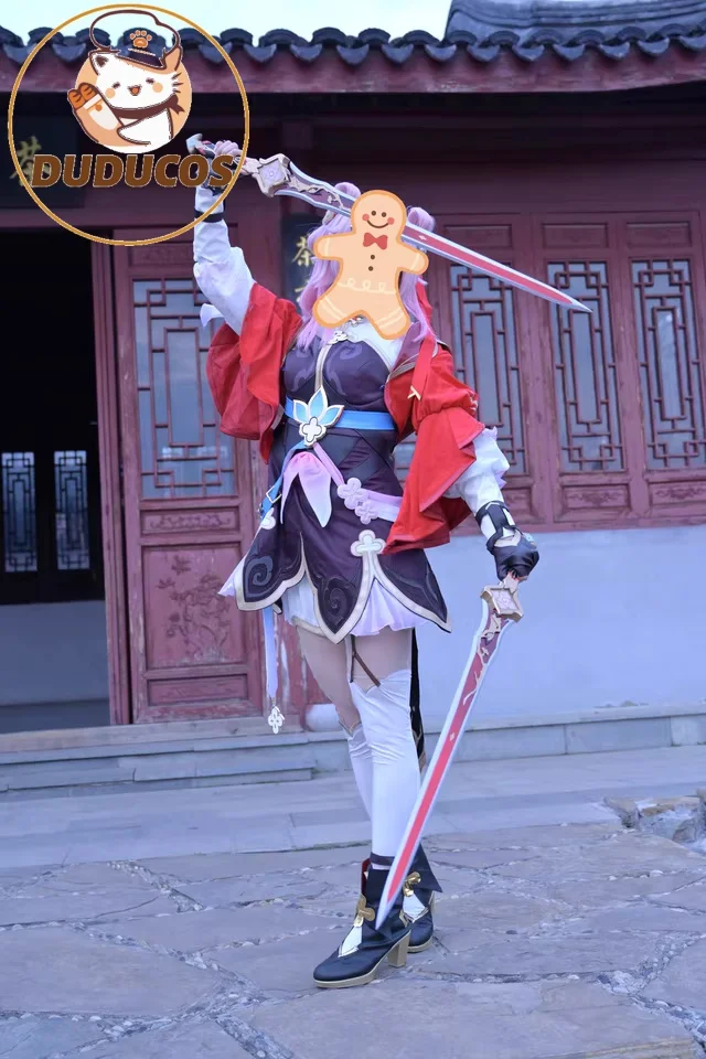 7 مارس تأثيري حلي لعبة هونكاي: ستار السكك الحديدية DUDU-SR 7 مارس XianZhou جديد الجلد SP شعر مستعار تأثيري المرأة زي