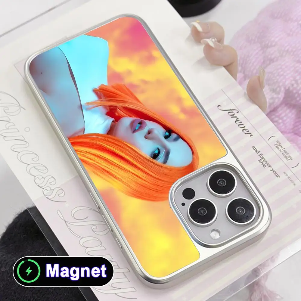 

Fashion Ava Max Silver Plating Magsafe Mobile Phone Case for iPhone 17 16 15 14 13 12 11 Air Pro Max Plus Colorful Cover
