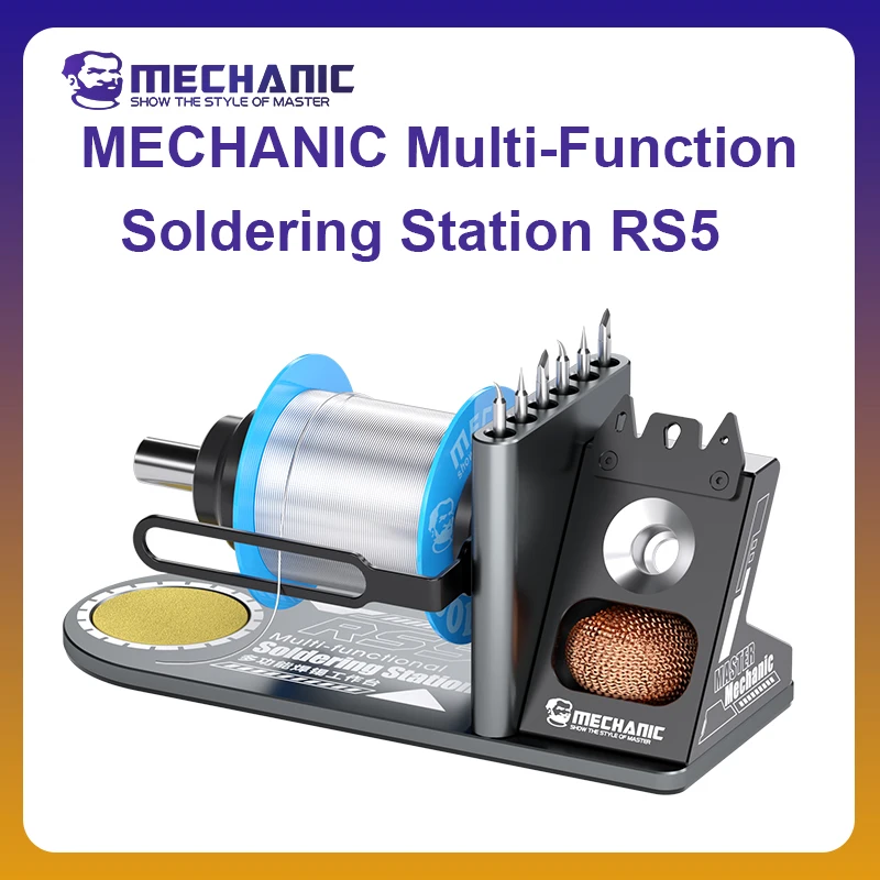 MECHANIC OFFICIAL Multi-Function Soldering Station RS5 Multi Functional Welding Soldering Iron Holder Tin Wire Placement Rack