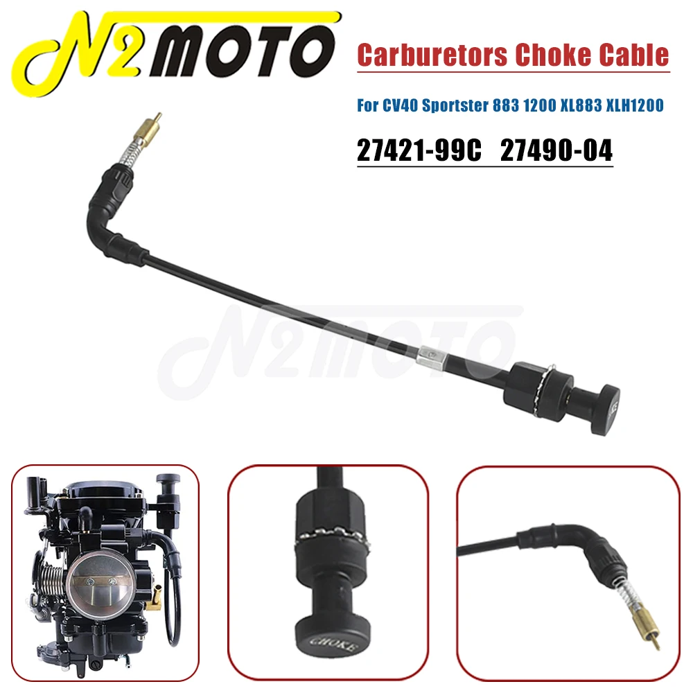 Durable Carburetor Replacement Parts 27421-99C 27490-04  Motorbike Choke Cable Wire Harness For CV40 883 1200 XL883 XLH1200