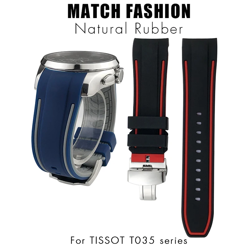 

Ремешок силиконовый для часов Tissot T035.617 T035.627 T035 23 мм 24 мм