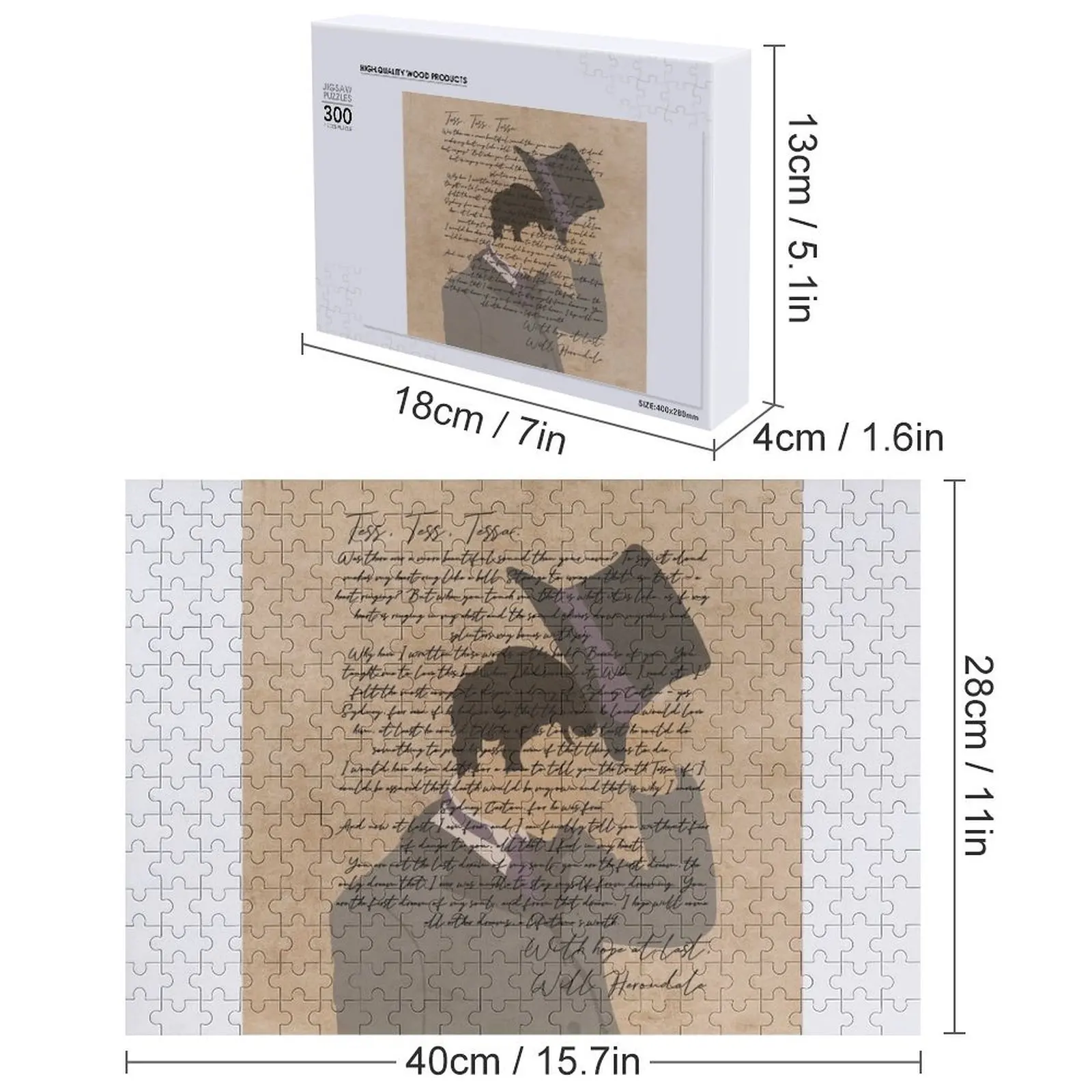 Пазл Will Herondale's Letter to Tessa, кусочки пазла для взрослых, индивидуальные детские подарочные деревянные коробки, головоломка