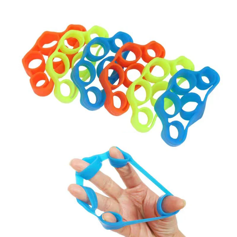 

6PCS Hand Grip Strengthener Finger Exerciser Therapy Bands Resistance Fidget Toys For Anxiety Kids Adults Help Relieve Stress