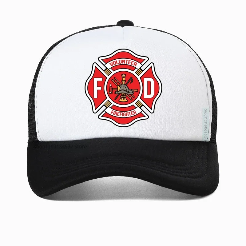 

Firefighter Department Logo Baseball Cap for Men Women Adjustable Fireman Fire Rescue Dad Hat Outdoor Mesh Breathable hats