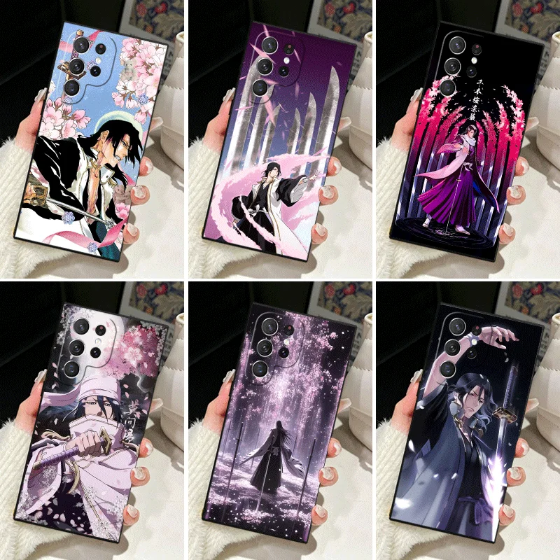Soft Silicone Phone Case for Samsung Galaxy S25 S26 Ultra Bleach Kuchiki Byakuya Shell S24 FE S23 S22 Plus S21 S20 + Edge Cover