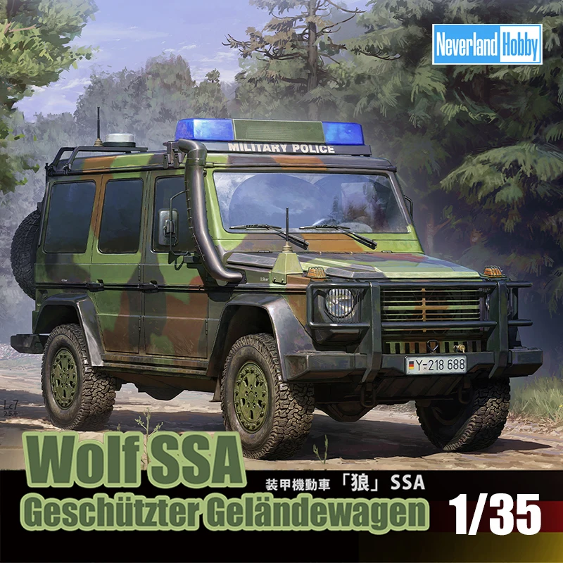 Комплект модели автомобиля Neverland Hooy N55001 1/35 легкий колесный бронеавтомобиль, волк SSA