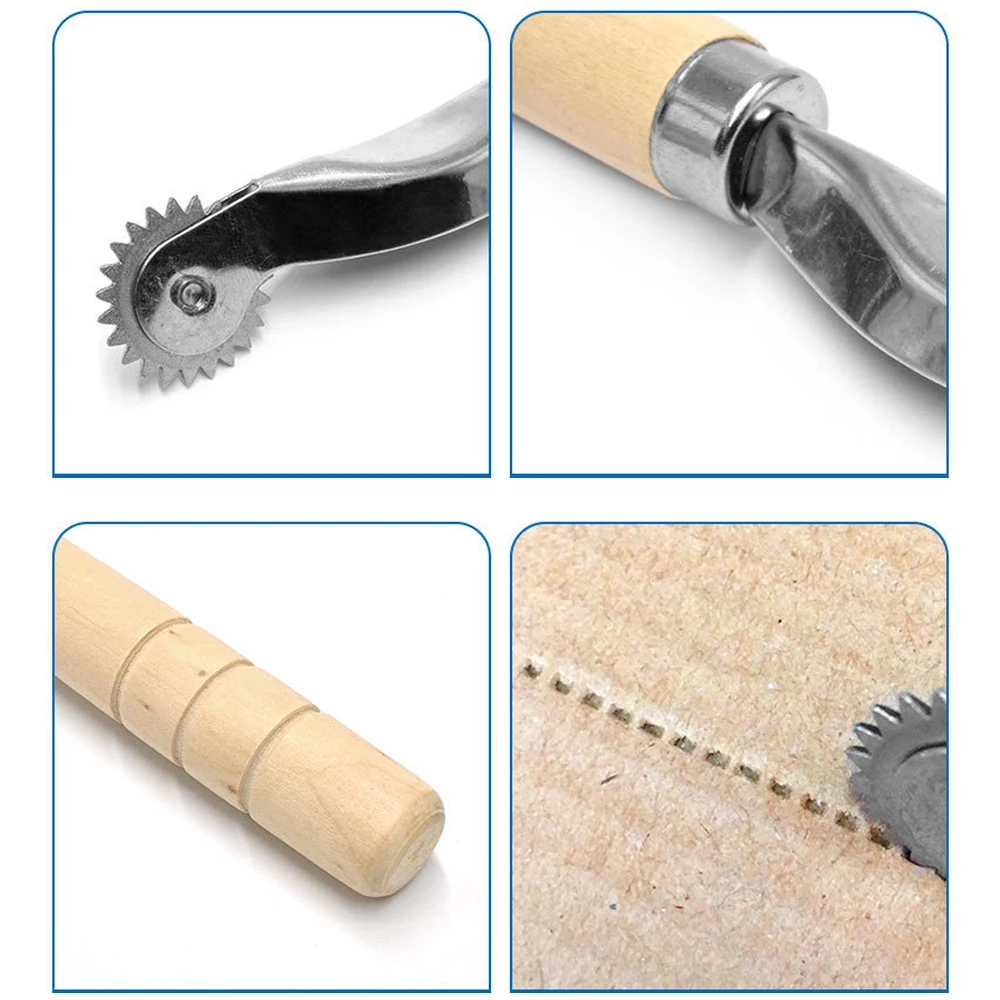 Sewing Tool Kit Accessory Stainless Steel Leather Tool Leather Paper Cloth Overstitch Wheel Roulette Spacer Hand Tools