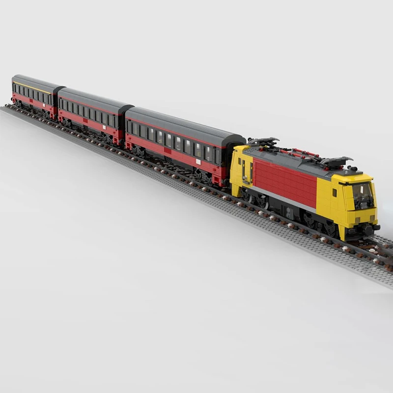 Modelo de carro de cidade moc tijolos de construção de longa distância corredorzug trem tecnologia modular presentes feriado montar crianças brinquedos terno