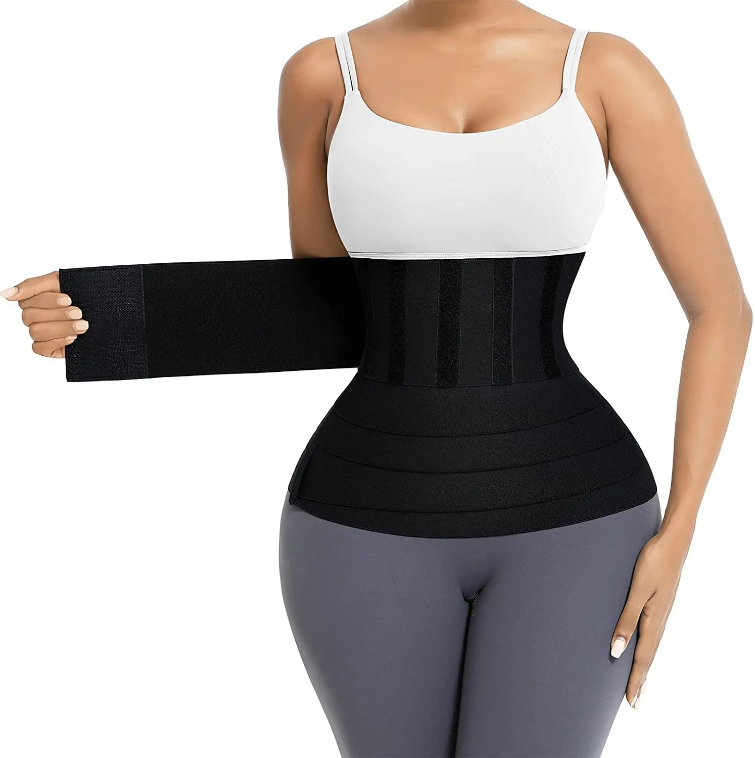 Waist Wrap for Women Snatch Bandage Tummy Sweat Wrap Plus Size Workout Waist Trimmer for Gym Sport Bandage Wrap Body Shaper