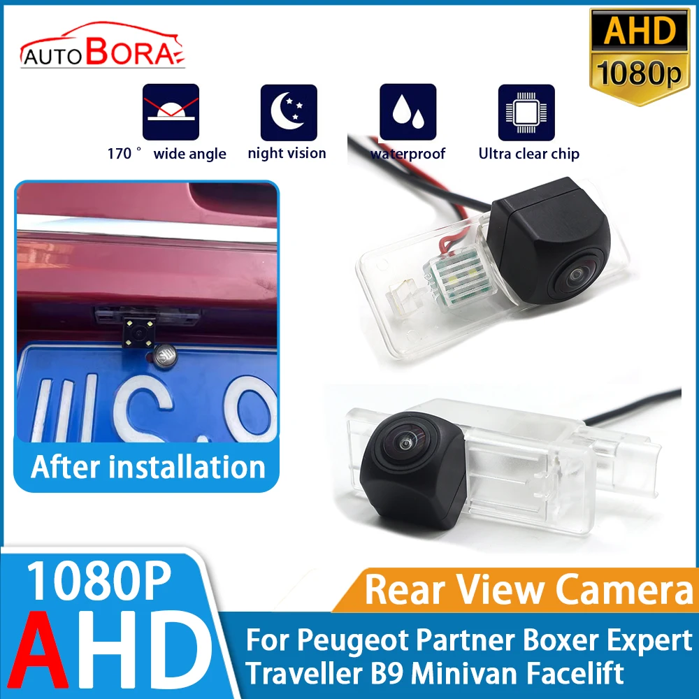 

Reverse Parking Car Rear View Camera AHD 1080P Night Vision for Peugeot Partner Boxer Expert Traveller B9 Minivan Facelift