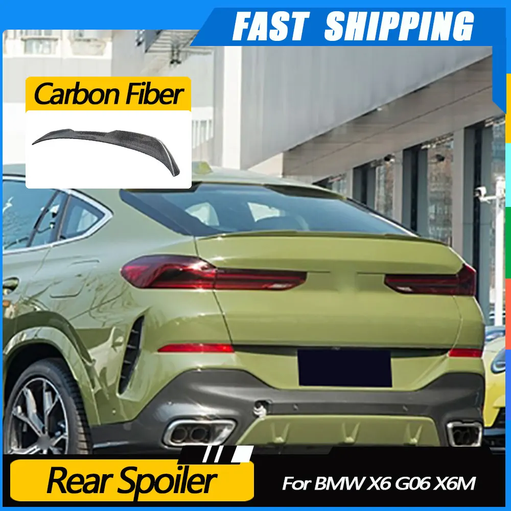 

JMCARCOOL задний спойлер багажника из углеродного волокна, задний спойлер багажника, комплекты кузова для BMW X6 G06 X6M 2020-2023