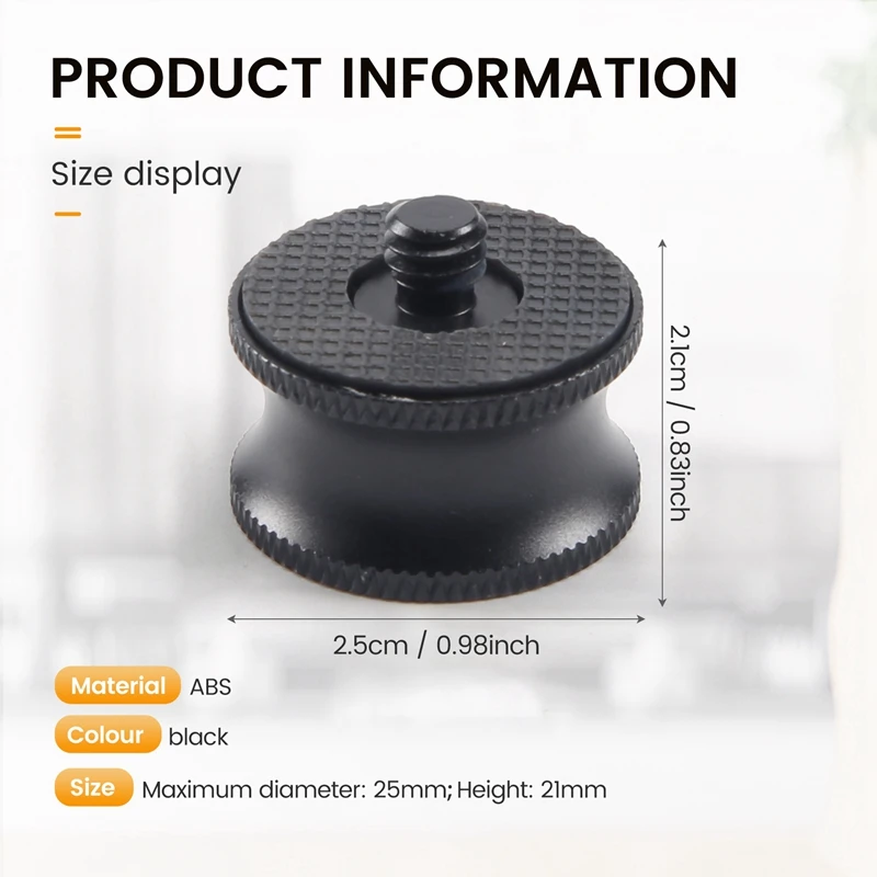 3/8 To 1/4 Adapter Mini 3/8 Female To 1/4 Male Adapter Screw Mount Camera Tripod Ball Head For Photography Studio