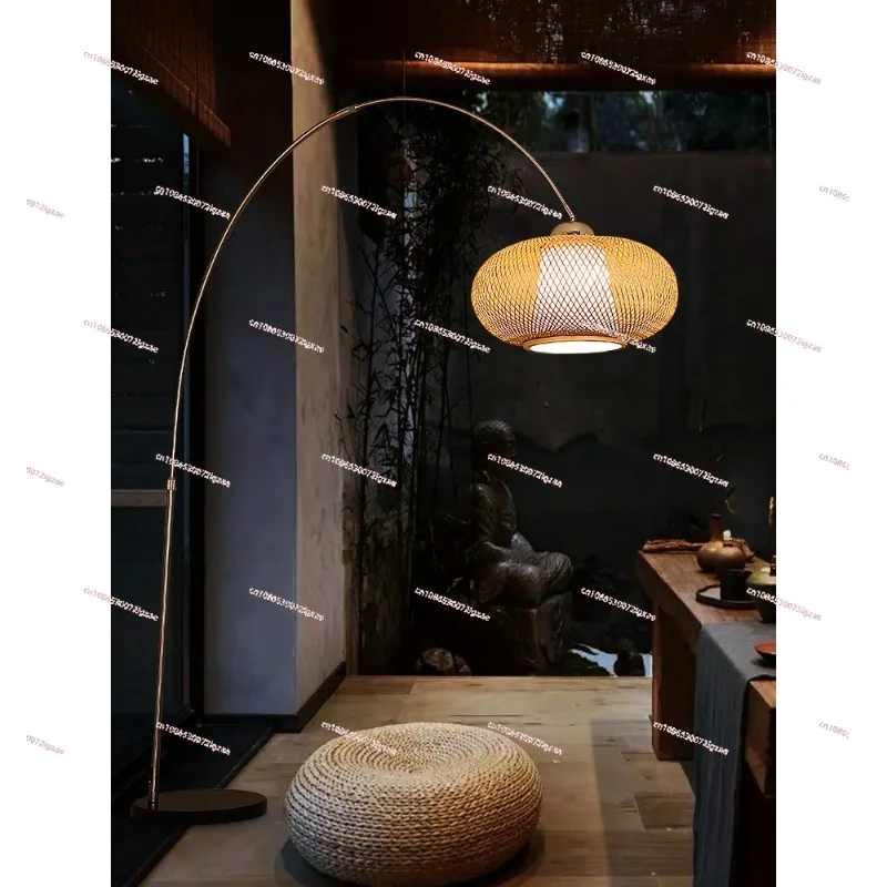 Chinese living room atmosphere, personality creativity, Zen, Japanese wabi-sabi wind floor lamp