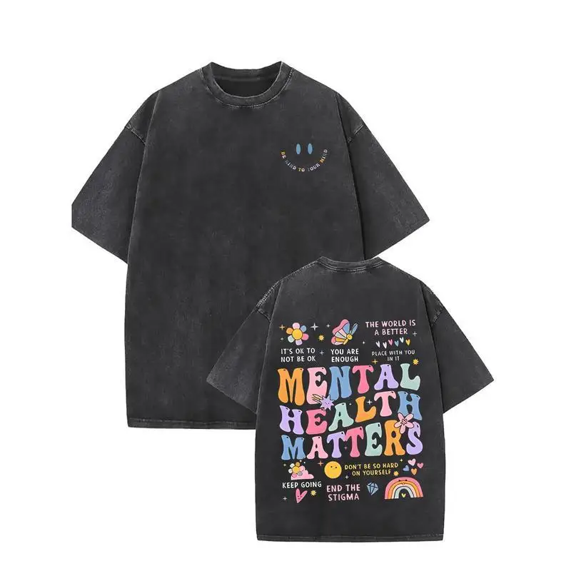 

Men's Retro Washed Graph Printed T-shirt Retro Washed Appearance Eye Catching Pattern Tee Comfortable and Casual Wear