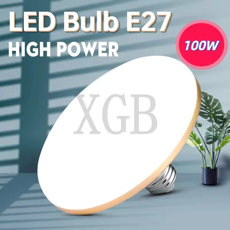 LED Light Bulb Lamp E27 30W 40W 50W 80W 100W Tri-proof 5730 Bombilla Led UFO Lamp 220V Spotlight Lampada for Home White light