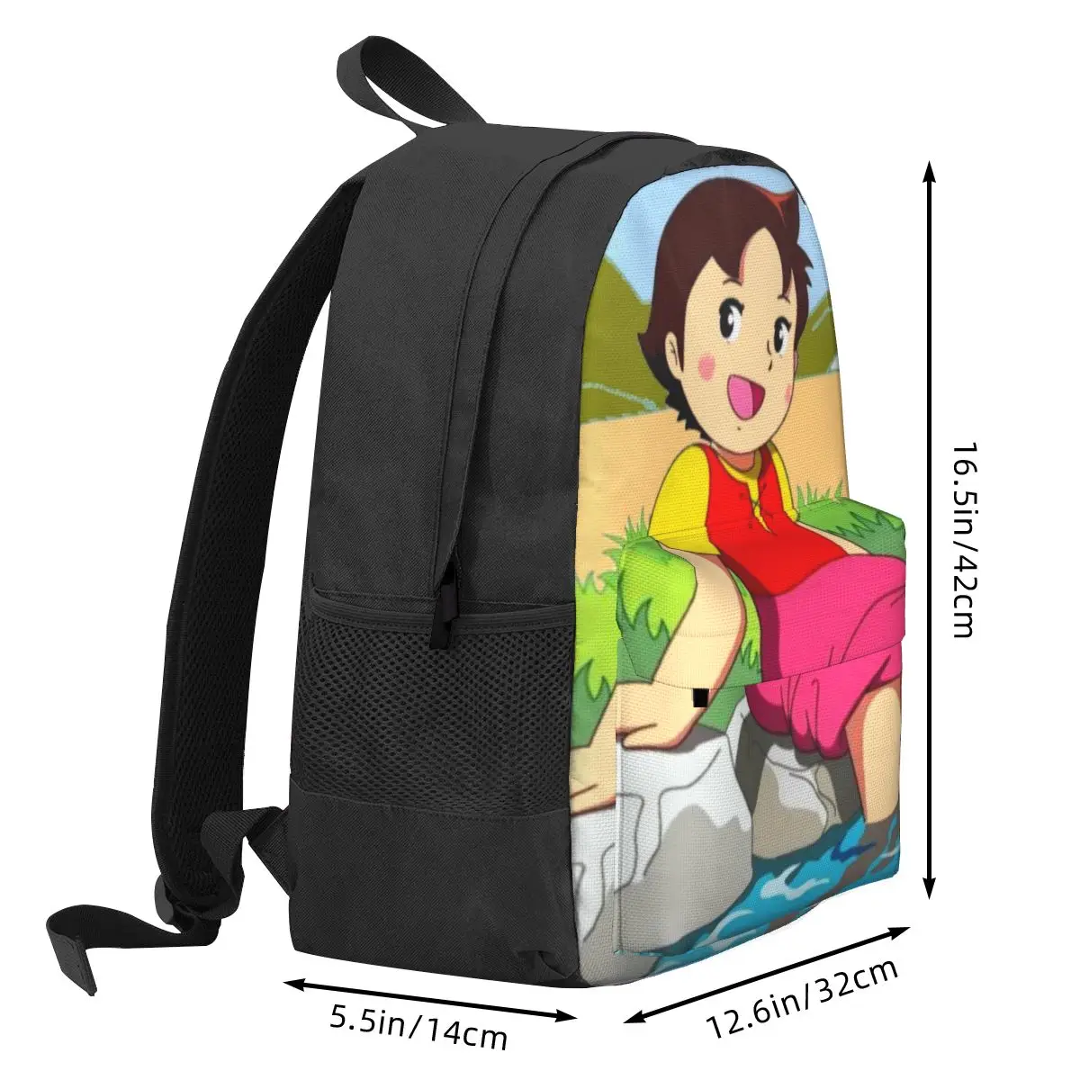 Heidi Feet In The Water Backpacks Boys Girls Bookbag Students School Bags Cartoon Kids Rucksack Shoulder Bag Large Capacity