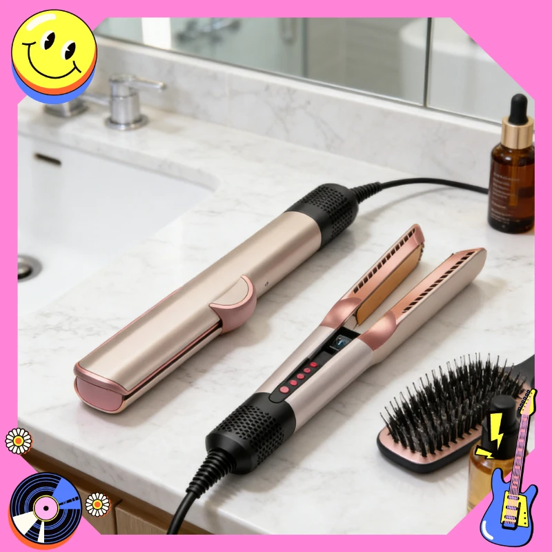2026 Professioneller 2-in-1 Haartrockner & Glätteisen Kombi-Set Salonqualität Negativ-Ionen Styling-Tool