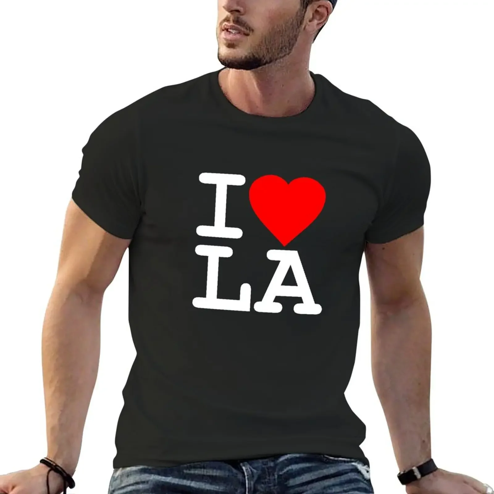 

I Love LA Los Angeles T-Shirt plain blacks basketball graphic tees mens shirts graphic tee