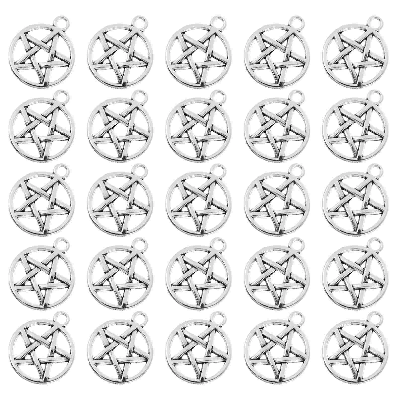 50 PCS Pendant Unisex Pentagram for Men Women Pattern Hollow Out Necklace Style